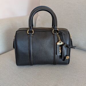 Coach Ruby Satchel 25 in black with brass hardware